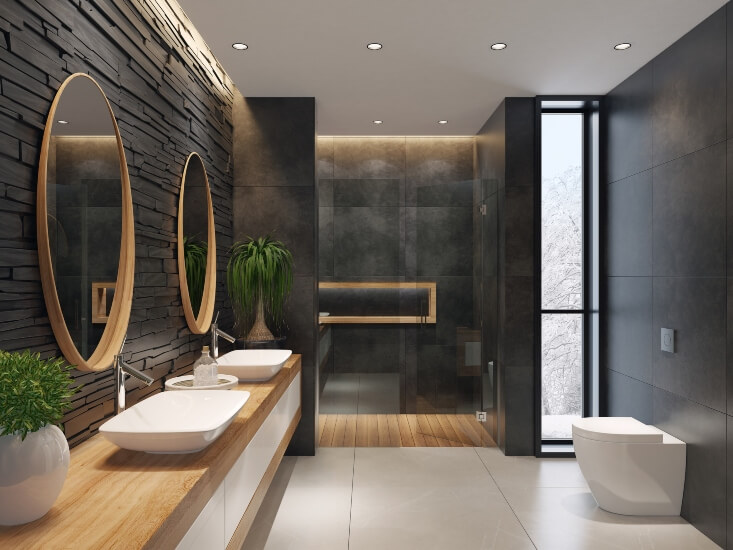 Modern bathroom with latest remodeling trends in Sarasota & Bradenton, FL